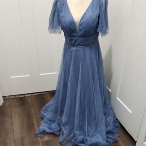 Ever Pretty Sparkling Blue Maxi Dress